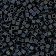 Miyuki square - cubes 1.8mm Beads - Matted metallic silver grey SB18-2002